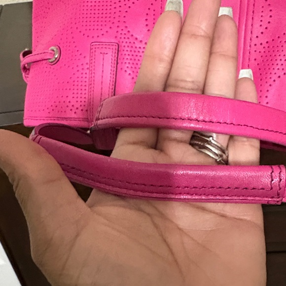 COACH Perforated Leather Drawstring Tote - Hot Pink | 2013 - Picture 13 of 13